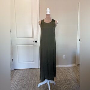 Zara Dark Green Sleeveless Maxi Dress